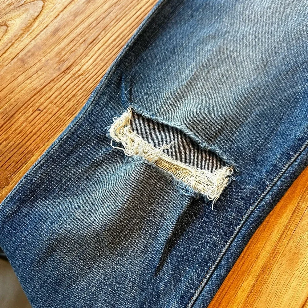 Frame Women’s Le High Straight Leg‎ Merriweather Distressed Denim Jeans